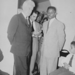 Freddie and New York Senator Kenneth B. Keating at the Thomases' home on Skuse Street 1957